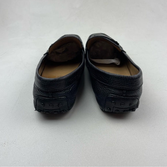 TOD'S BLACK LEATHER HORSEBIT LOAFERS SHOES SIZE 8 - Picture 4 of 9